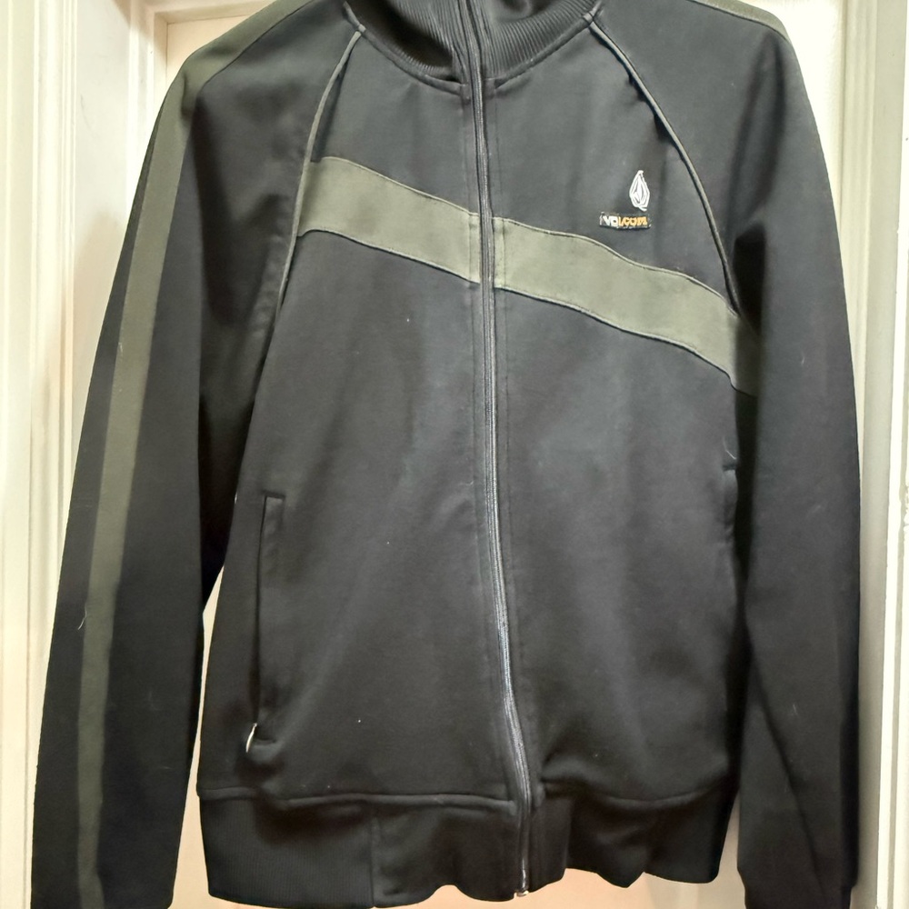 Volcom Black Ribbed Collar Jacket
